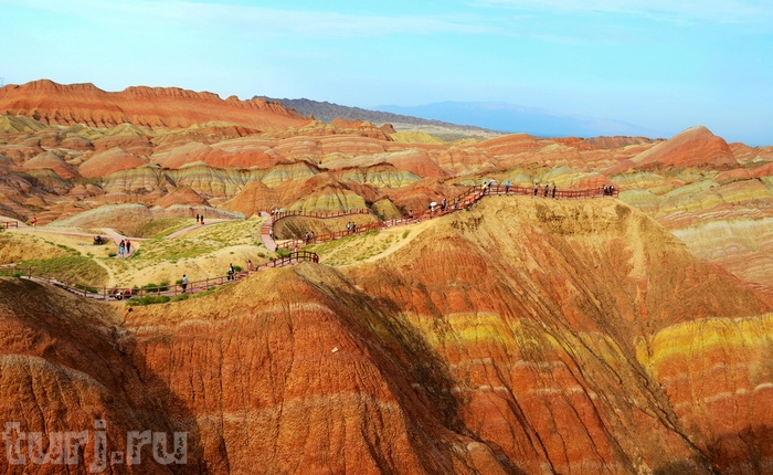 Красные горы Zhangye Danxia Landform, Китай